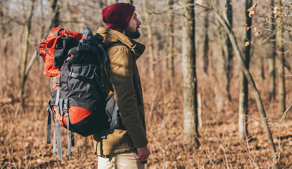 durable bushcraft backpack with outdoor gear